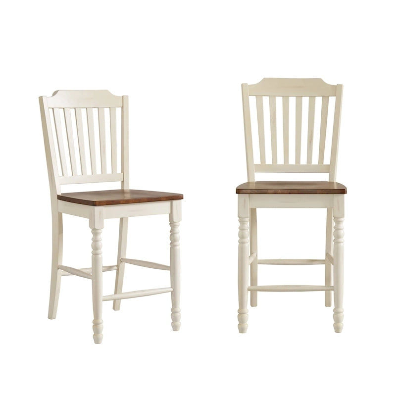 Two-Tone Counter Height Chairs (Set of 2)