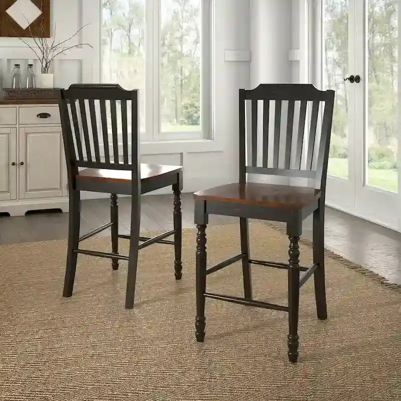 Two-Tone Counter Height Chairs (Set of 2)