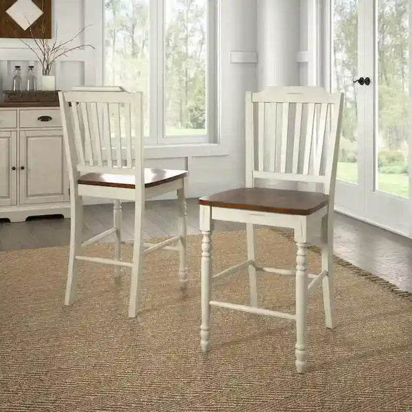 Two-Tone Counter Height Chairs (Set of 2)
