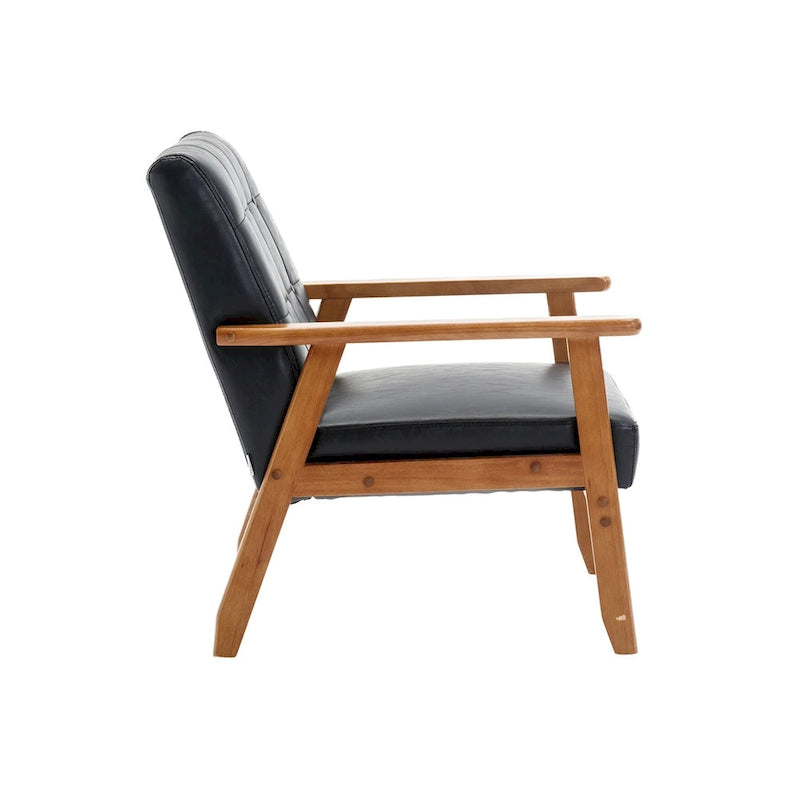 Mid Century Modern Accent Chairs Set of 2 with Side Table
