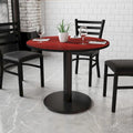 36 runde Tischplatte aus Laminat mit 24 hohem rundem Tischgestell – 36W x 36D x 31.125H – 36W x 36D x 31.125H