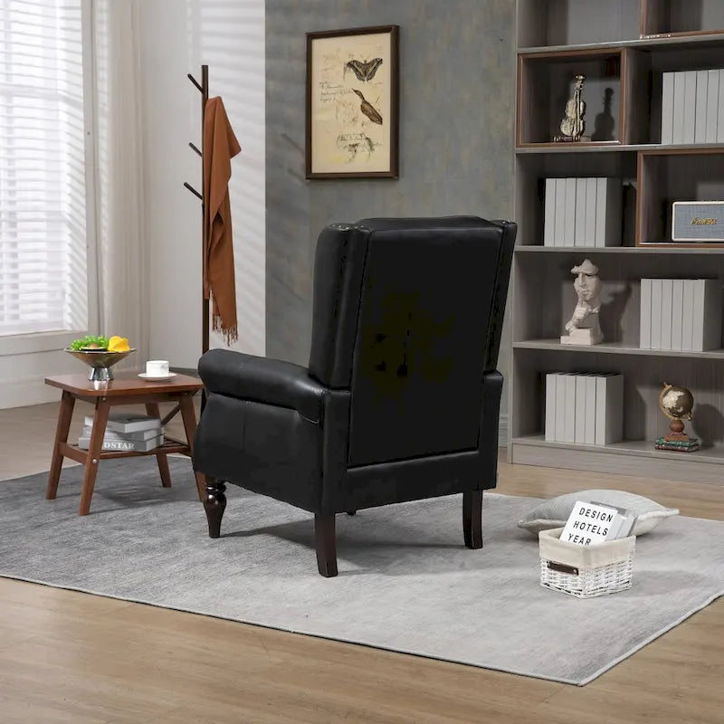 Wood Frame Armchair, Modern Accent Chair Lounge Chair for Living Room