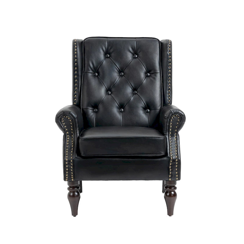 Wood Frame Armchair, Modern Accent Chair Lounge Chair for Living Room