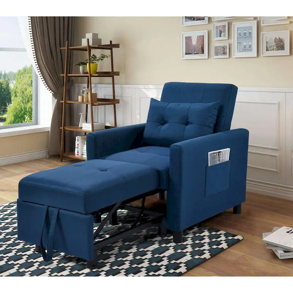 Single Sofa Bed with Pullout Sleeper with 1pc Lumbar pillow