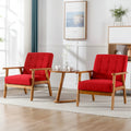 Mid Century Modern Accent Chairs Set of 2 with Side Table